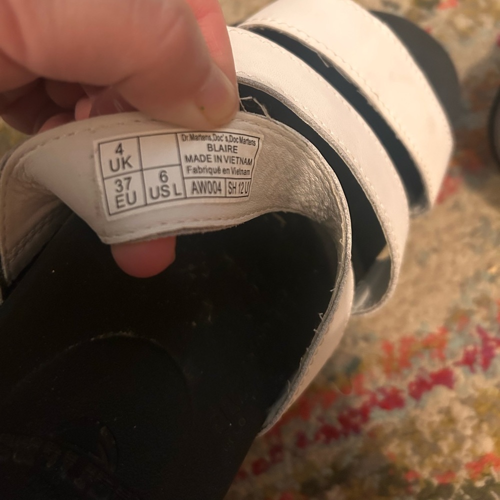 White Dr. Martens Blaire Sandals - Picture 4 of 5